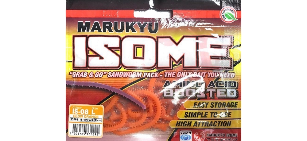  Marukyu Isome L #IS08-Glow orange sandworm