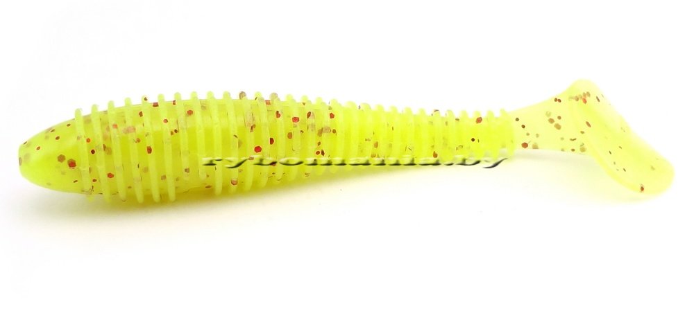  Keitech Swing Impact FAT 3.3" #PAL01S Chartreuse Red Flake