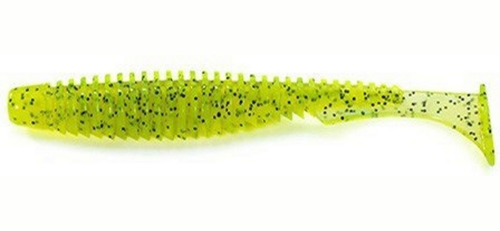  FishUp U-Shad 3.5'' (8) #055 - Chartreuse/Black