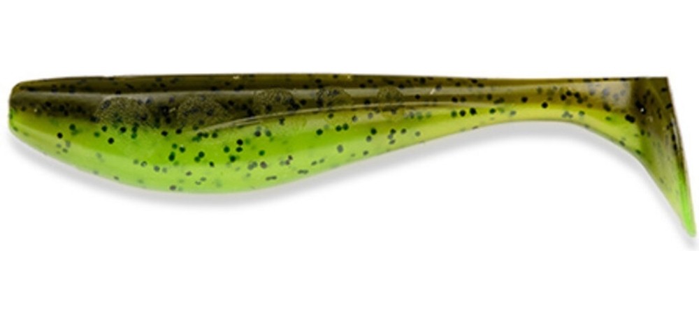  FishUp Wizzle Shad 3.0" (8) #204 -  Green Pumpkin/Chartreuse