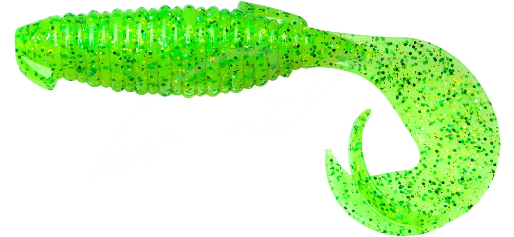  Keitech Flapper Grub 4.0" #424S Lime/Chartreuse
