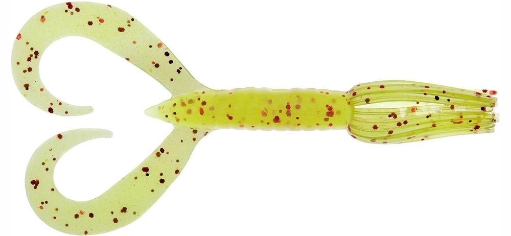 Keitech Little Spider 2.0'' #PAL01 Chartreuse Red Flake