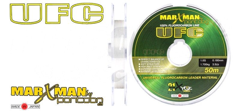 Флюорокарбон Pontoon 21 Fluorocarbon Marxman UFC, 0.200 мм, 50м,прозрачный, универс. поводочный
