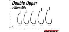 Крючоки  офсетный Decoy Worm 99 Double Upper #4/0 (5шт в уп)- фото3