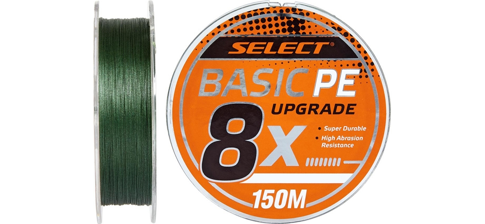 Шнур Select Basic PE X8 150m (тёмно-зелёный) #1.2/0.16mm 20LB/9.3kg