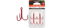 Крючки тройные Select TH-36 Red #18 (8 шт в упаковке)- фото