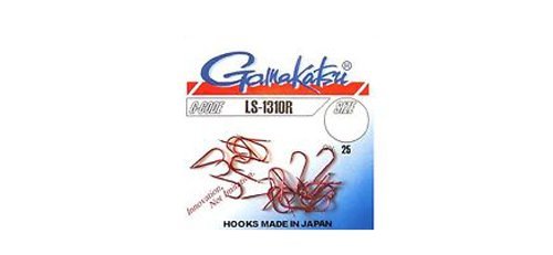 Крючки одинарные Gamakatsu LS-1310 R (RED) №15  25шт