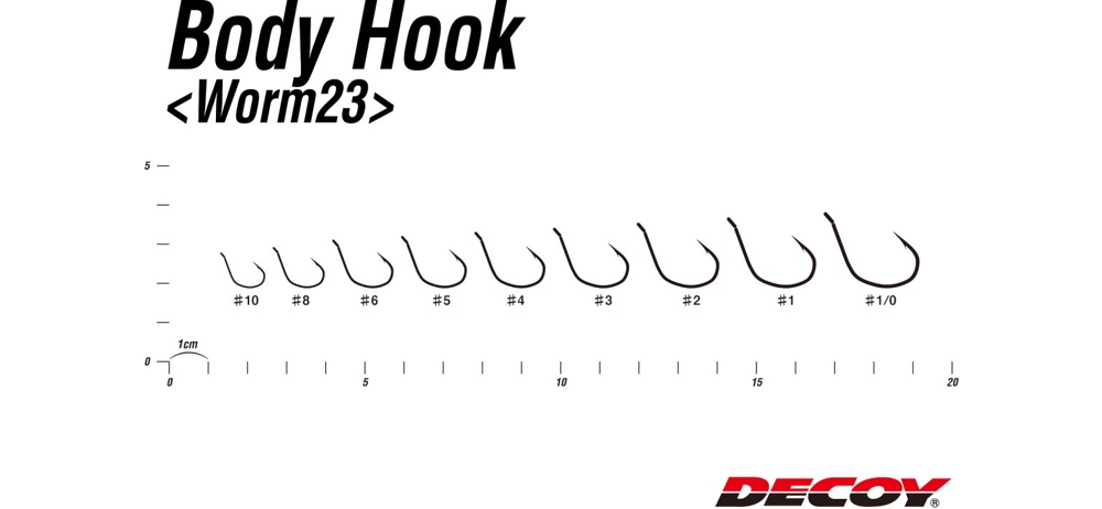 Крючки одинарные Decoy Worm 23 Body Hook №5 (9шт в уп)