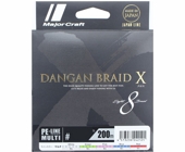 Шнур Major Craft Dangan Braid X 200m (мультиколор)