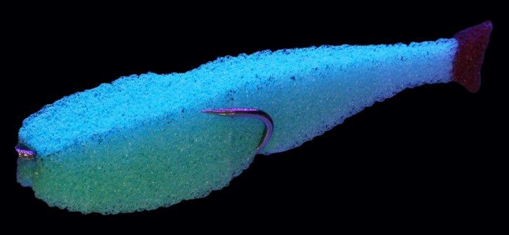 Поролоновая рыбка lex paralonium Classic Fish CD UV 9 BLBLB (синее тело/синяя спина/красный хвост)