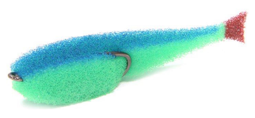 Поролоновая рыбка lex paralonium Classic Fish CD UV 9 GBBLB (зеленое тело/синяя спина/красный хвост)