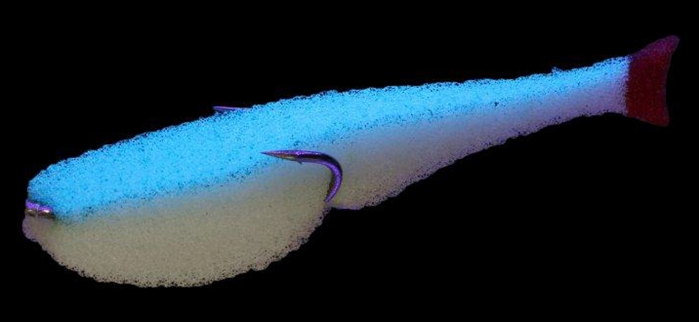 Поролоновая рыбка lex paralonium Classic Fish CD UV 9 WBLB (белое тело/синяя спина/красный хвост)