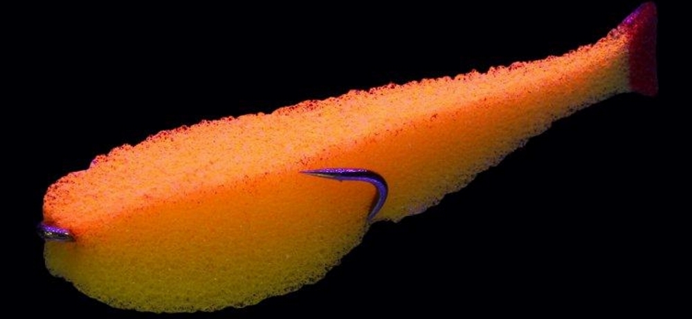 Поролоновая рыбка lex paralonium Classic Fish CD UV 7 YOB (желтое тело/оранжевая спина/красный хвост)