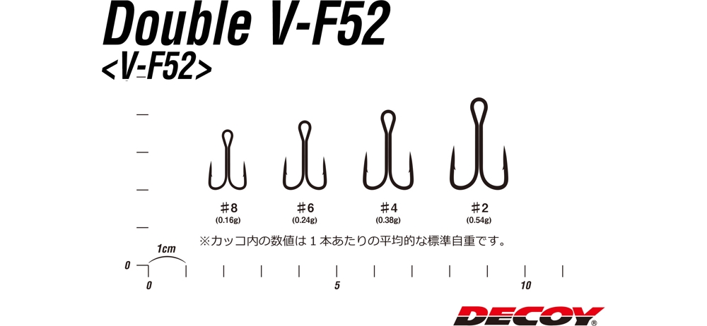 Крючки двойные Decoy Double V-F52 #4 (6 шт/уп)