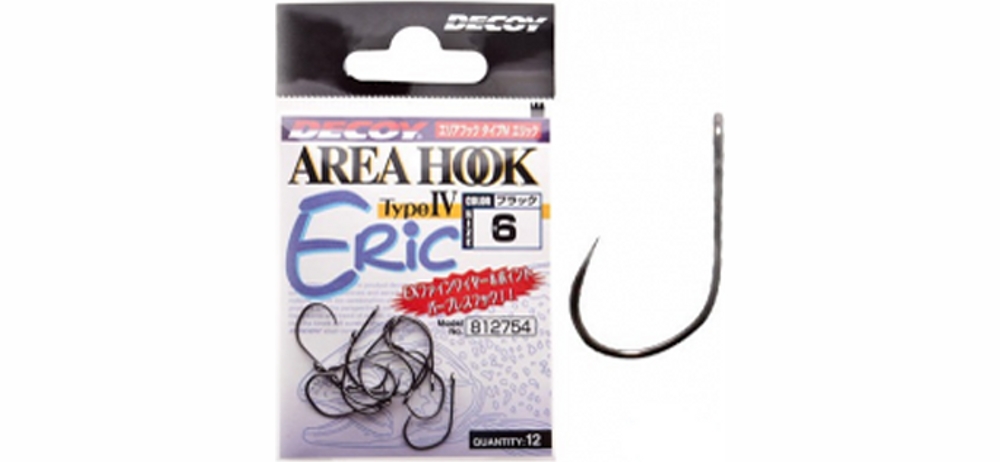 Крючки одинарные Decoy Type IV Eric Area Hook #4 (12шт в уп)