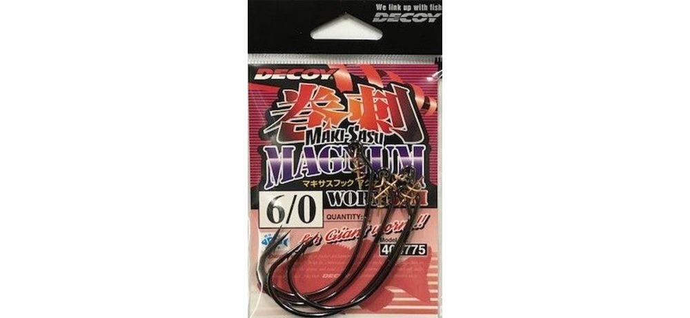 Крючки офсетные Decoy Worm 30M Makisasu Hook Magnum #6/0