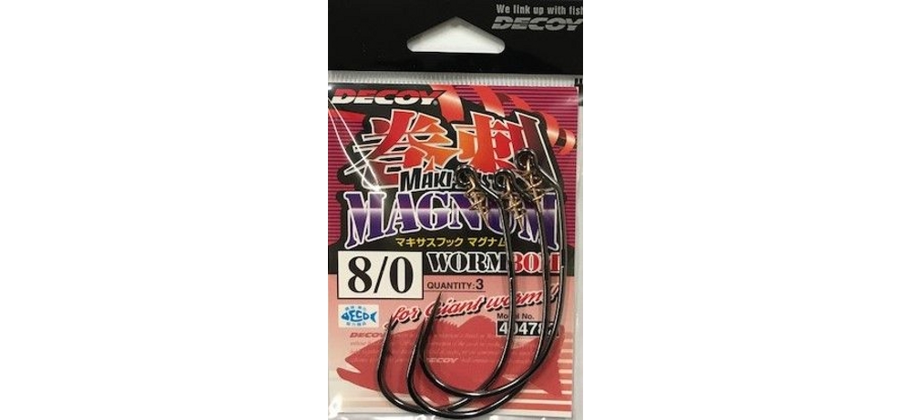 Крючки офсетные Decoy Worm 30M Makisasu Hook Magnum #8/0