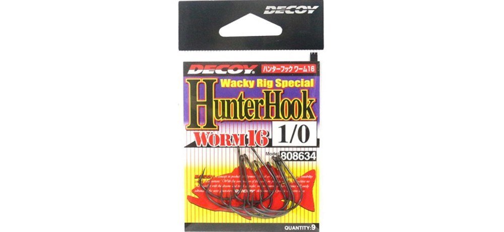 Крючки офсетные Decoy Worm 16 Hunter Hook 1/0 (9шт в уп)
