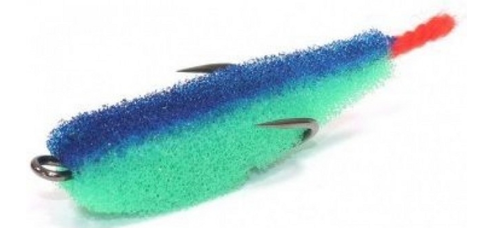Поролоновая рыбка Lex Porolonium Zander Fish 7 GBBLB (зеленое тело/синяя спина/красный хвост) (упак. 5шт)