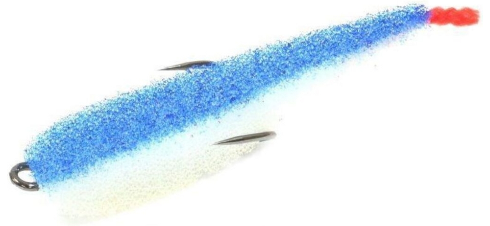 Поролоновая рыбка Lex Porolonium Zander Fish 7 WBLB (белое тело/синяя спина/красный хвост) (упак. 5шт)