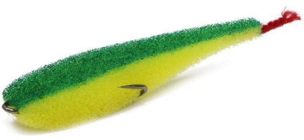 Поролоновая рыбка Lex Porolonium Zander Fish 7 YGB (желтое тело/зеленая спина/красный хвост) (упак. 5шт)