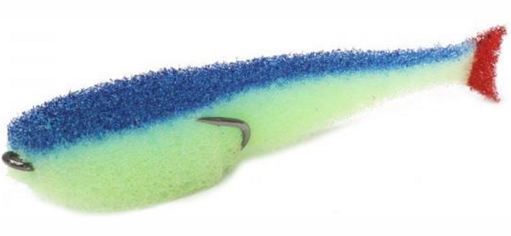 Поролоновая рыбка Lex Porolonium Classic Fish CD UVF 9 GBBLB (зеленое тело/синяя спина) (упак. 5шт)