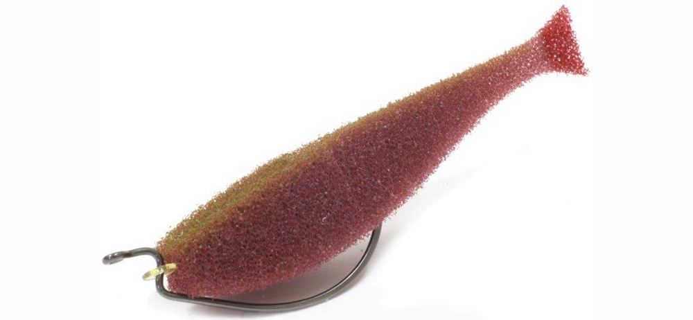 Поролоновая рыбка Lex Porolonium Classic Fish 8 OF2 BLB (кирпичное тело/салатовая спина/красный хвост)