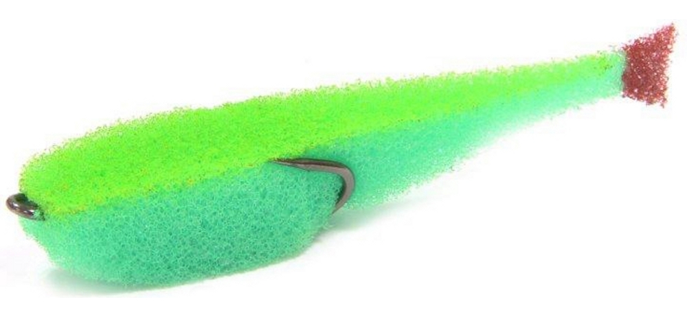 Поролоновая рыбка Lex Porolonium Classic Fish CD 7 GBLB (зеленое тело/салатовая спина/красный хвост)