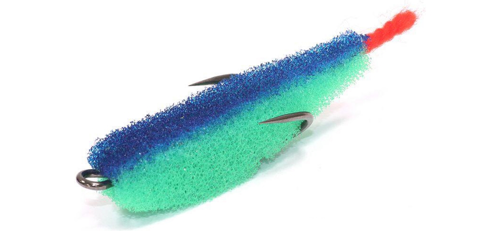 Поролоновая рыбка lex paralonium Zander Fish 7 GBBLB (зеленое тело/синяя спина/красный хвост)