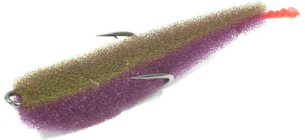 Поролоновая рыбка lex paralonium Zander Fish 7 PLB (фиолетовое тело/салатовая спина/красный хвост)
