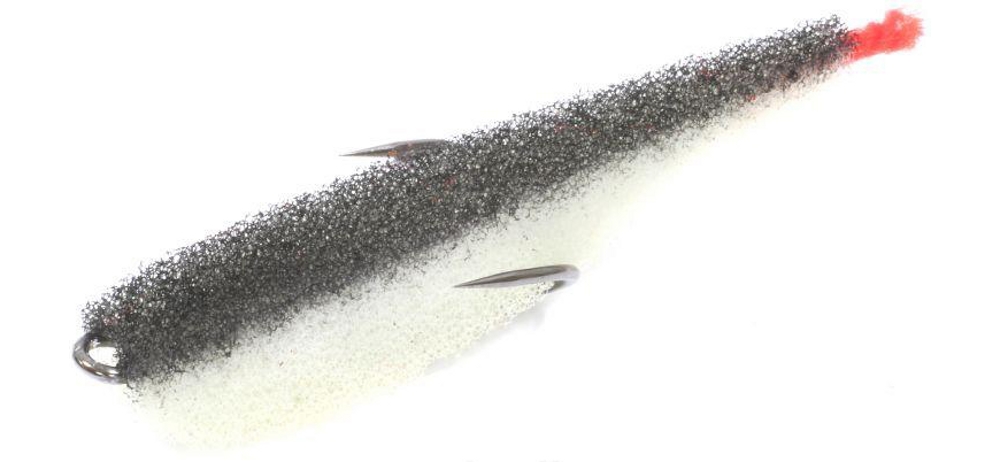 Поролоновая рыбка lex paralonium Zander Fish 7 WBB (белое тело/черная спина/красный хвост)