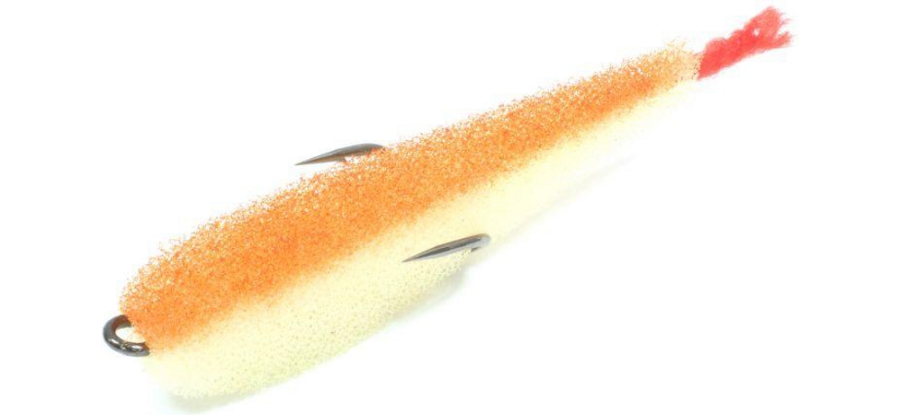 Поролоновая рыбка lex paralonium Zander Fish 7 WOB (белое тело/оранжевая спина/красный хвост)