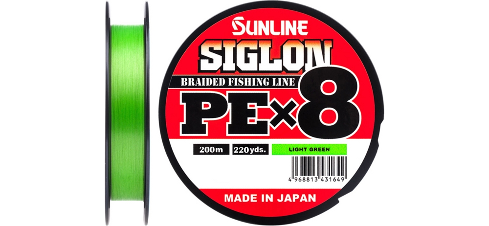 Шнур Sunline Siglon PE х8 200m (салат.) #1.5/0.209mm 25lb/11.0kg