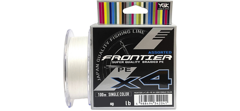 Шнур YGK Frontier Assorted x4 100m (белый) #1.2/0.185mm 12lb/5.4kg