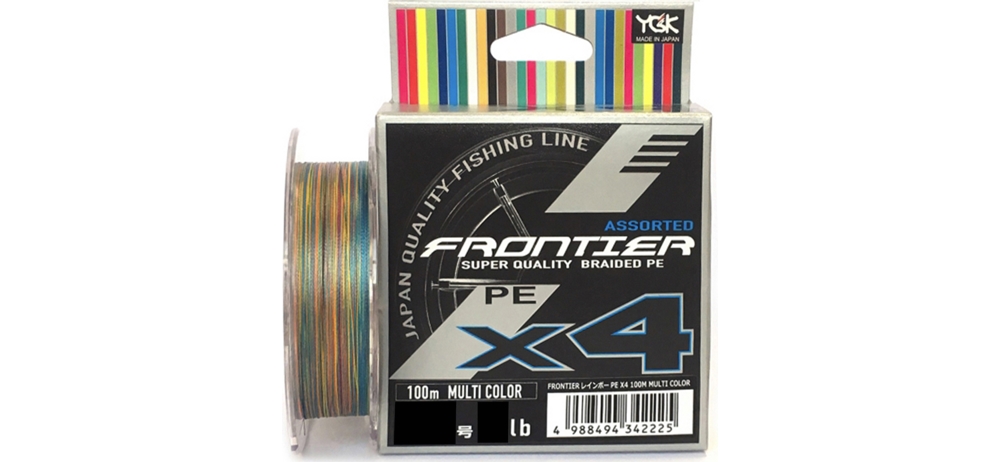 Шнур YGK Frontier Assorted x4 100m (мульт.) #0.6/0.128mm 6lb/2.7kg  