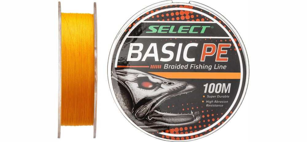 Шнур Select Basic PE X4 100m (оранжевый) 0.12mm 12LB/5.6kg
