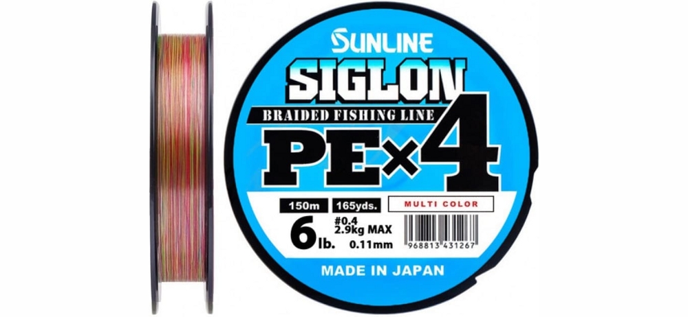 Шнур Sunline Siglon PE х4 150m (мульти.) #2.0/0.242mm 35lb/15.5kg