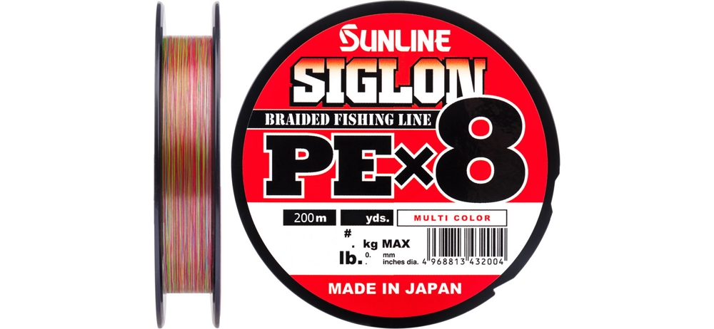 Шнур Sunline Siglon PE х8 200m (мульти.) #1.0/0.171mm 16lb/7.7kg