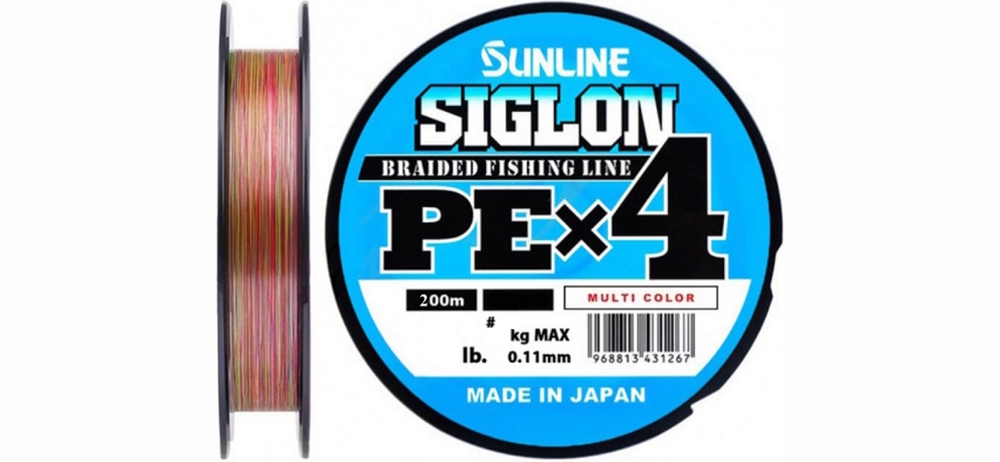 Шнур Sunline Siglon PE х4 200m (мульти.) #3.0/0.296mm 50lb/22.0kg
