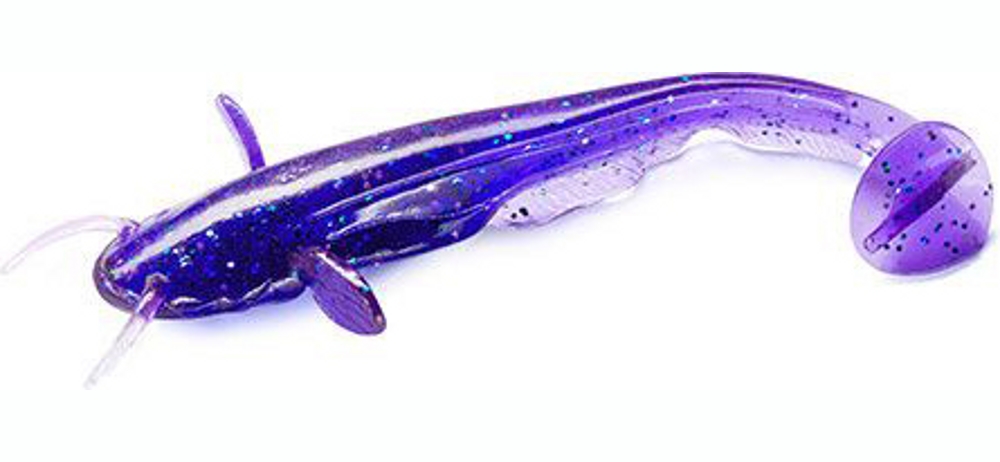Силикон FishUp Catfish 3.0" (8шт) #060 - Dark Violet/Peacock & Silver