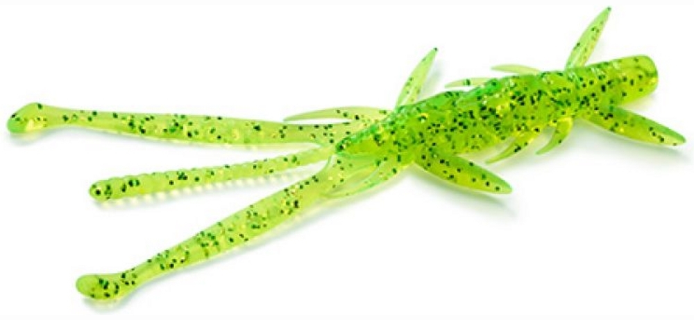 Силикон FishUp Shrimp 3.0" (9 шт) #026 - Flo Chartreuse/Green