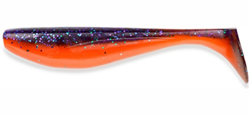Силикон FishUp Wizzle Shad 3.0" (8шт) #207 - Dark Violet/Orange