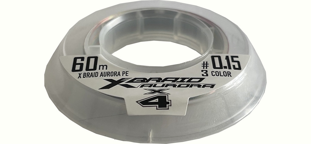 Шнур YGK X-Braid Aurora WAKASAGI PE X4 60m #0.15/0.069mm 2.5Lb/1.2kg