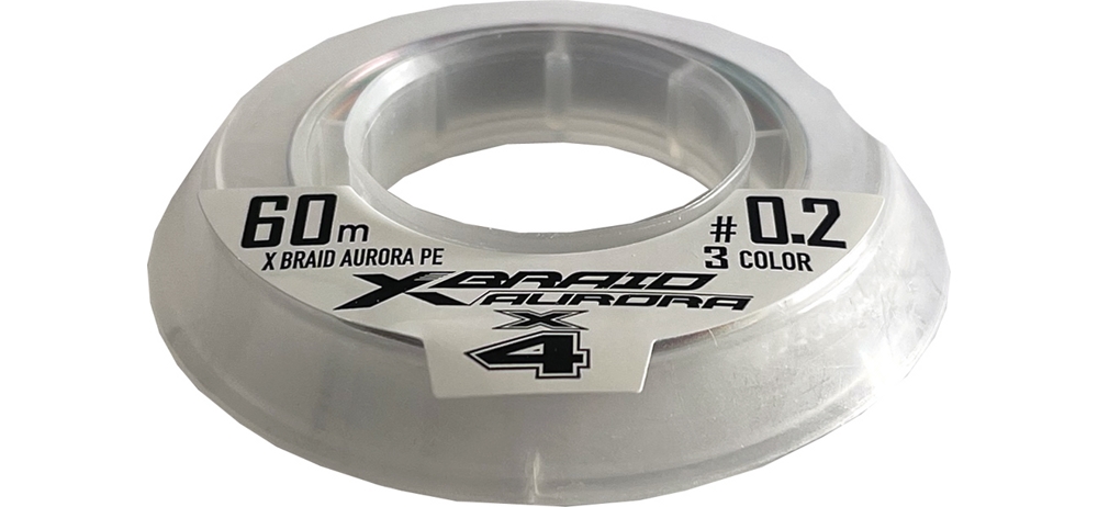 Шнур YGK X-Braid Aurora WAKASAGI PE X4 60m #0.2/0.074mm 4Lb/1.8kg