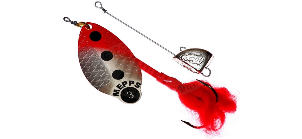 Блесна Mepps Lusox Fluo 3 #Silver/Red в блистере (оригинальная упаковка)- фото