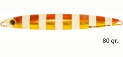 Блесна Major Craft Jigpara Vertical Short 80 #048 ZEBRA RED GOLD