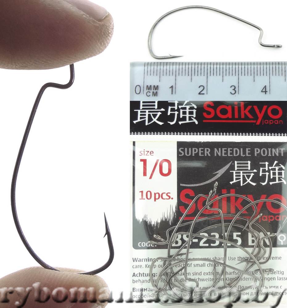 Крючки офсетные Saikyo BS 2315 BN #1/0 (10 шт в упаковке)