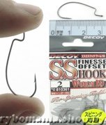 Крючки офсетные Decoy Worm 19 S.S. Hook №2 (9шт в уп)- фото2
