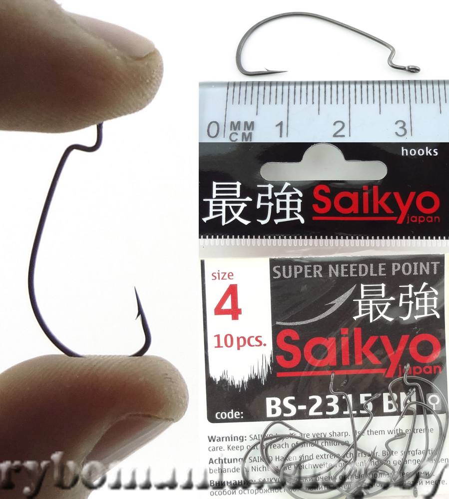 Крючки офсетные Saikyo BS 2315 BN #4 (10 шт в упаковке)