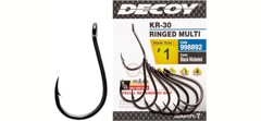 Крючки одинарные Decoy KR-30 Ringed Multi #1 (7 шт в уп)- фото